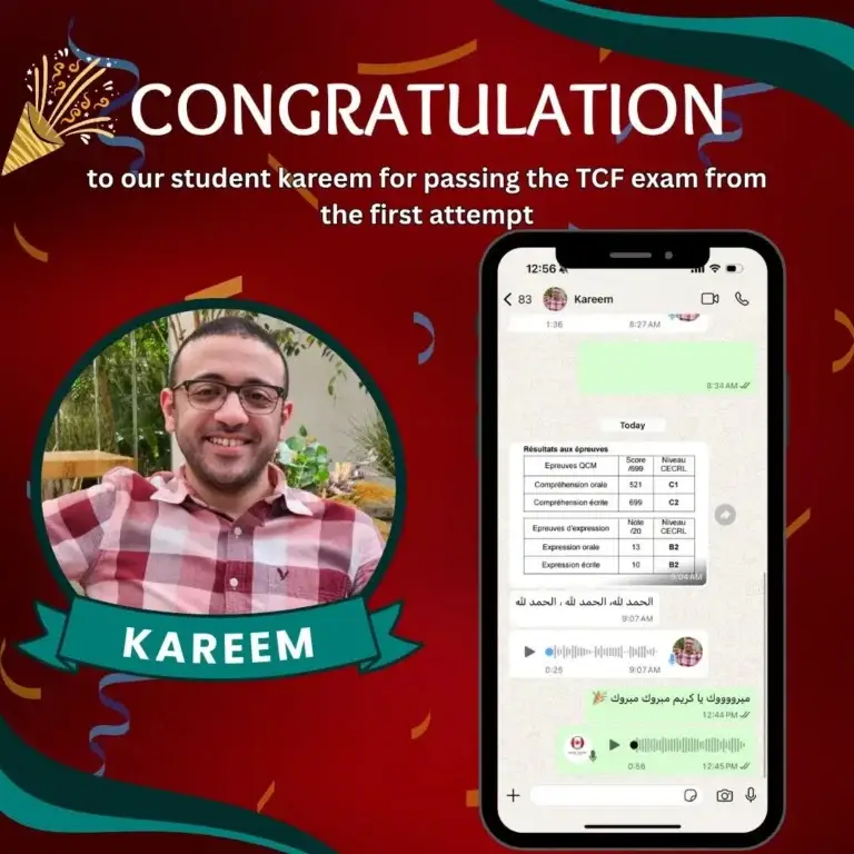 Student TCF Canada result